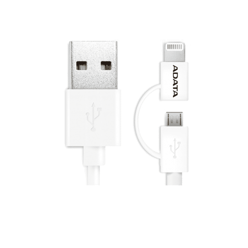کابل تبدیل USB به لایتنینگ و MicroUSB ای دیتا طول 1 متر ADATA